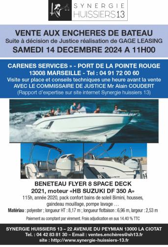 Vente aux enchères de bateau BENETEAU FLYER 8 SPACE DECK 2021